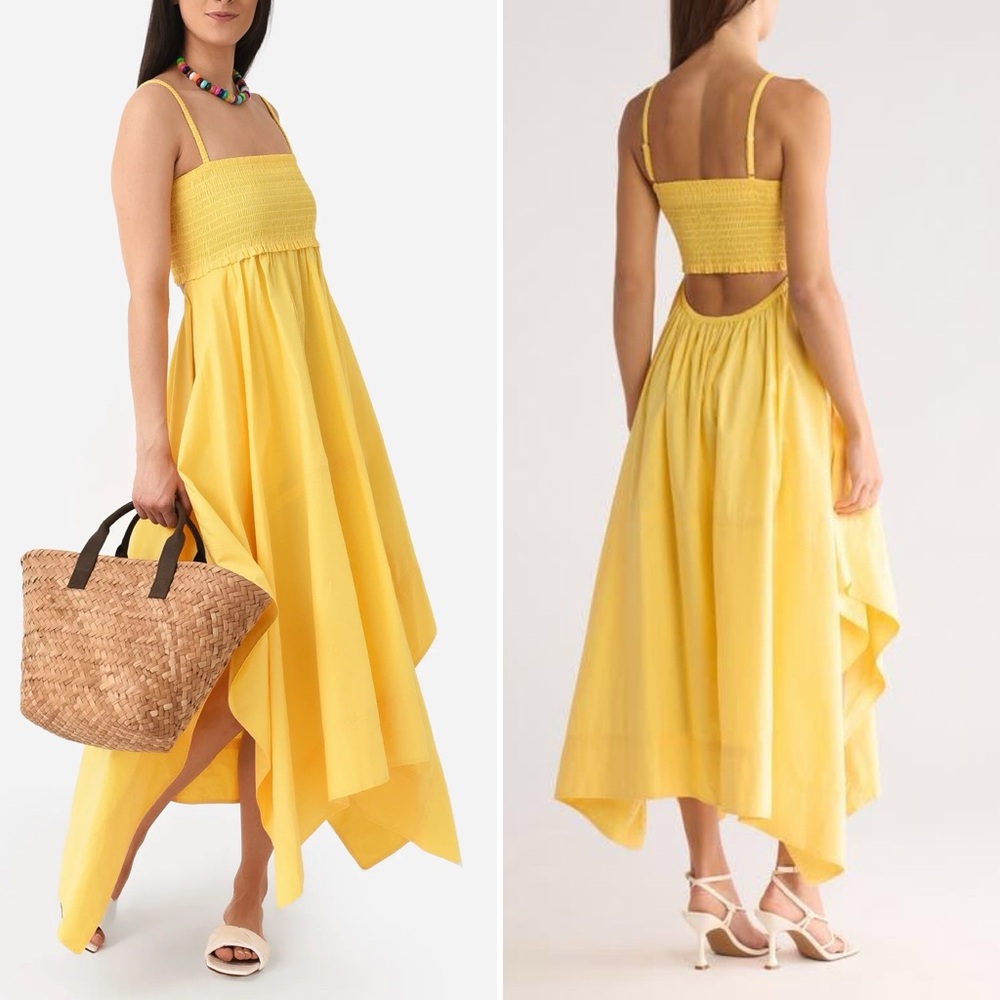 A.L.C. Adriana Dress Yellow Sz 12 NWT - Picture 2 of 13